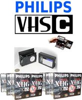 Philips VHS-C bandjes - camera tape - video bandjes voor VHS-C camera - 4 stuks
