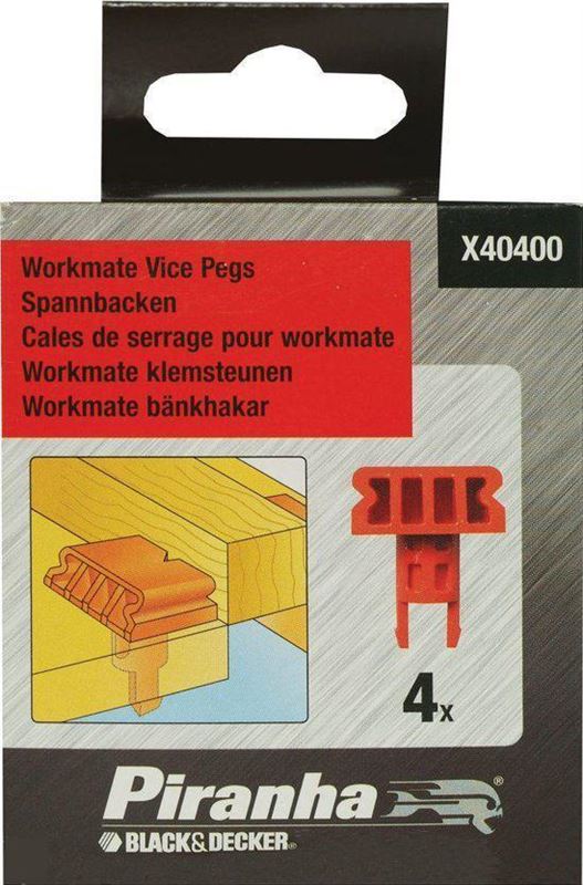 Piranha 4 klemsteunen voor op werkblad workmate X 40400