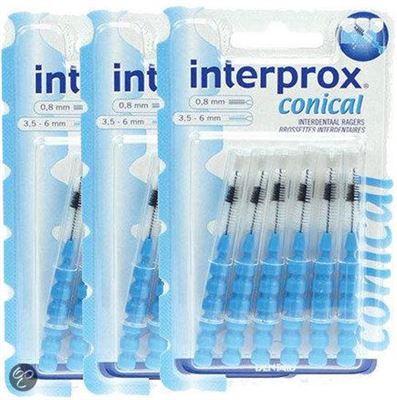 Versnel bezig scheuren Interprox Interdentaal Conisch - Ragers - 3 x 6 stuks - Voordeelverpakking  verzorging (overig) kopen? | Kieskeurig.nl | helpt je kiezen