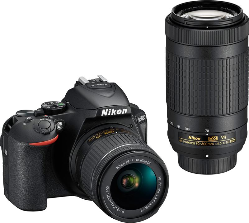 Nikon D5600 + AF-P DX 18-55mm + AF-P DX 70-300mm zwart