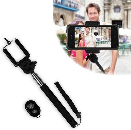 - Bluetooth Selfiestick Remote - Selfiestok Monopod Universeel - iPhone / Samsung HTC