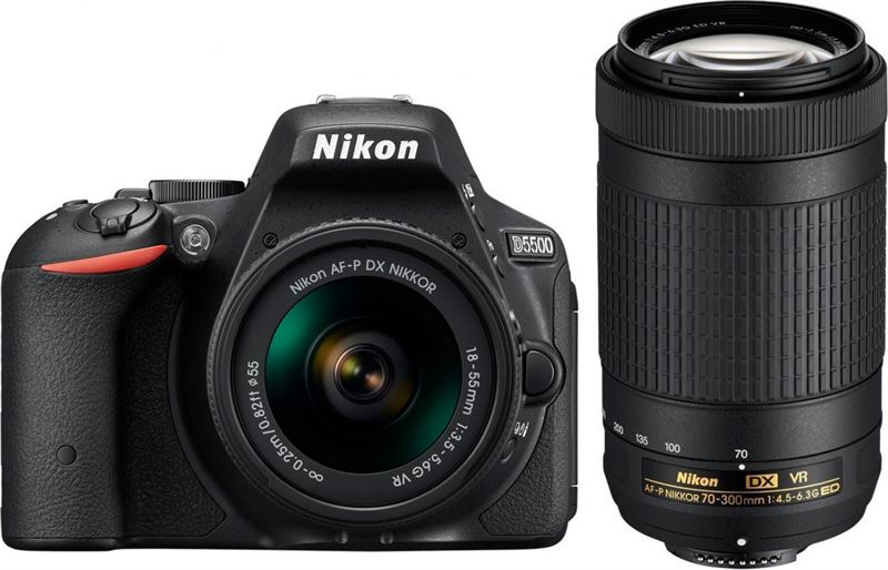 Nikon D5300 + AF-P DX NIKKOR 18-55mm VR + AF-P DX NIKKOR 70-300mm VR zwart