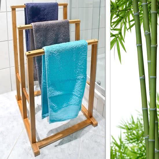 betreden Teleurstelling Tegenstander Relaxdays Handdoekenrek bamboe hout - Rek handdoeken - Handdoekhouder -  Staand rek | Prijzen vergelijken | Kieskeurig.nl
