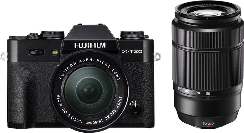 Fujifilm X T20 + XC16-50mm F3.5-5.6 OIS II + XC50-230mm F4.5-6.7 OIS II zwart