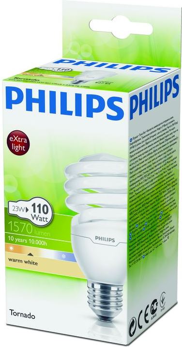 bescherming plaag Dodelijk Philips Tornado Spaarlamp spiraal 8727900925944 | Specificaties |  Kieskeurig.nl