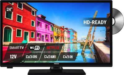 Prestatie beschaving Lijken Nikkei NLD24MSMART Mobile TV LED 24 inch DVB-T2 met DVD speler televisie  kopen? | Kieskeurig.be | helpt je kiezen