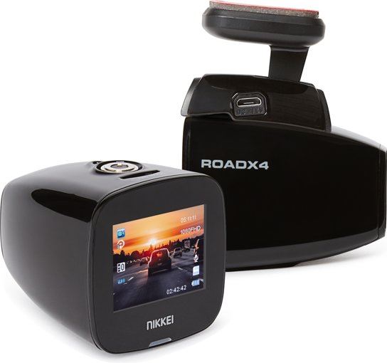 Nikkei ROADX4 Full-HD Wi-Fi Dashcam incl GPS