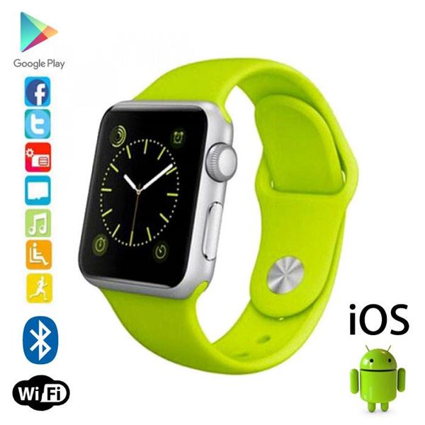 escaleren bad Zijdelings Stuff Certified A1/W8 Smartwatch Smartphone Horloge OLED iOS Android Groen  | Vergelijk alle prijzen