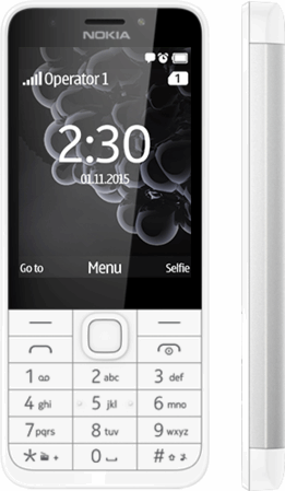 Nokia 230 wit, zilver
