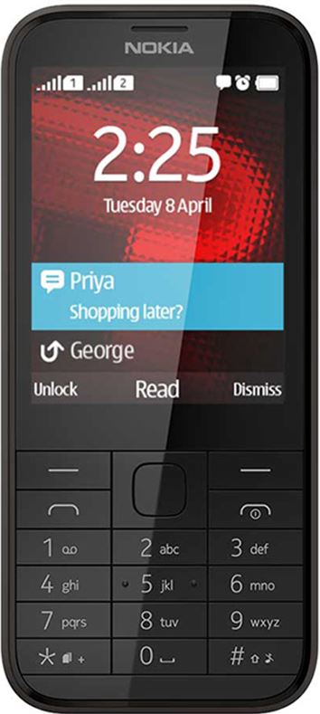Nokia 225 Dual SIM zwart / (dualsim)