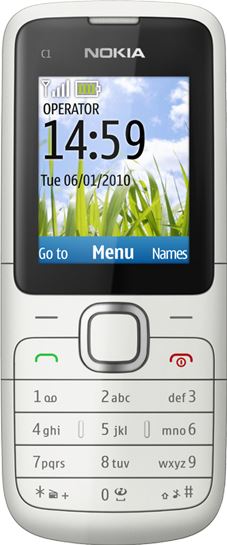 Nokia C1-01 grijs, zilver / (dualsim)
