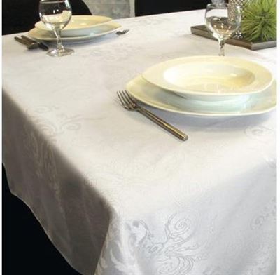 Unique Living Karlijn damast tafelkleed wit 150x210 Prijzen vergelijken Kieskeurig.nl