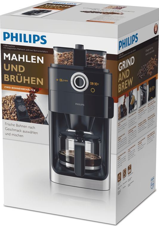Dochter partij Grammatica Philips Grind & Brew HD7762 zwart, metallic | Reviews | Archief |  Kieskeurig.nl