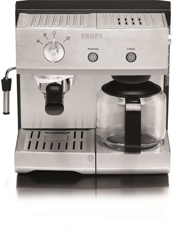 Krups Espressomachine combi RVS XP2240 zwart