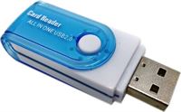 NedRo Multifunctionele USB Kaartlezer 4 in 1 USB 2.0 M2 SD SDHC SD TF Geheugenkaart Smart Reader - Blauw