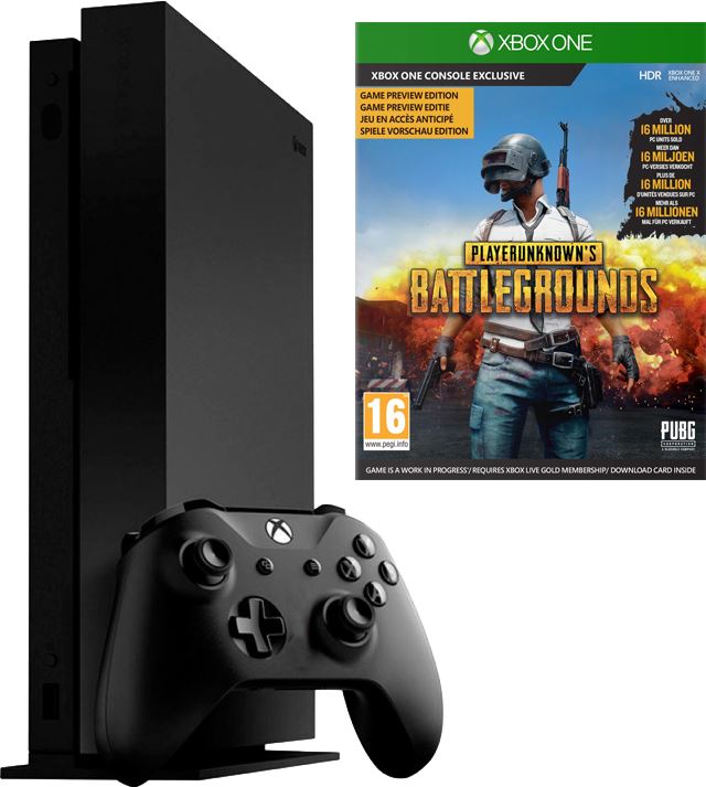 Microsoft Xbox One X 1TB / zwart / PlayerUnknown's Battlegrounds