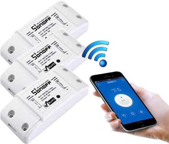 Sonoff WiFi Schakelaar Smart Home 10A / 2200W Smart Switch met telefoon app / maakt alles slim / geschikt voor Amazon Echo en Google Home