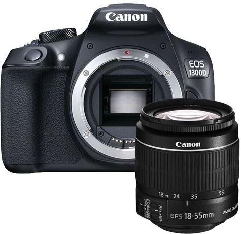 Canon EOS 1300D + 18-55 IS II zwart