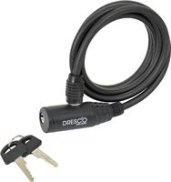 Dresco - Spiraalslot - 150cm - Rond 6mm - Matzwart