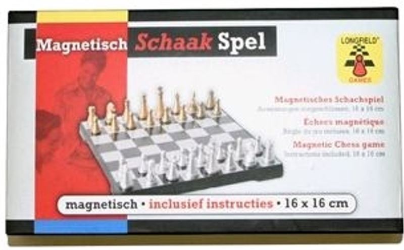 Longfield Schaakspel voor op Reis - Magnetisch - Schaakbord 16x16 | | Kieskeurig.nl