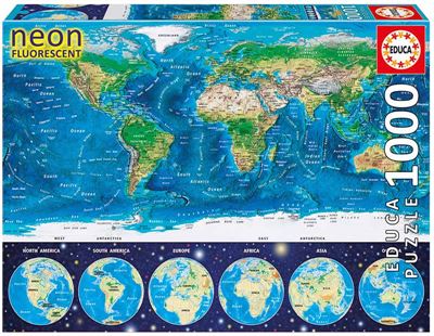 flauw kopen Vervelend Educa Wereldkaart Glow in the Dark puzzel 1000 stukjes puzzel en spel  kopen? | Kieskeurig.nl | helpt je kiezen