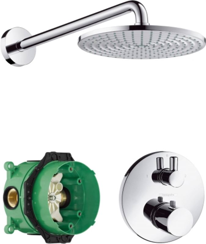 Hansgrohe Ecostat S inbouw doucheset compleet met hoofddouche 24cm en