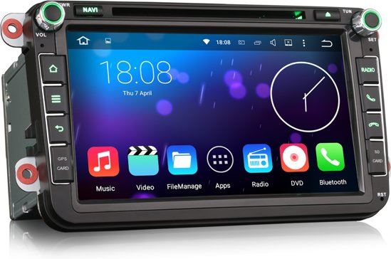 Cartronix RNS 510 DAB+ 8 inch pasvorm Volkswagen/Seat/Skoda Android multimedia inbouw Europa-navigatie systeem met WIFI Bluetooth. Apps Netflix en nog veel meer functies. met gratis achteruit rij camera Automultimedia kopen?