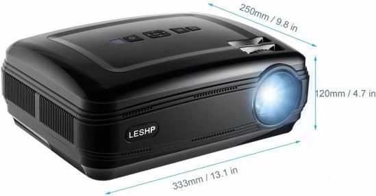 Leshp Full HD LED-projectoren 3200 Lumen 1080P Draagbare video-projector Ondersteuning Draagbaar / USB / VGA / HDMI / AV