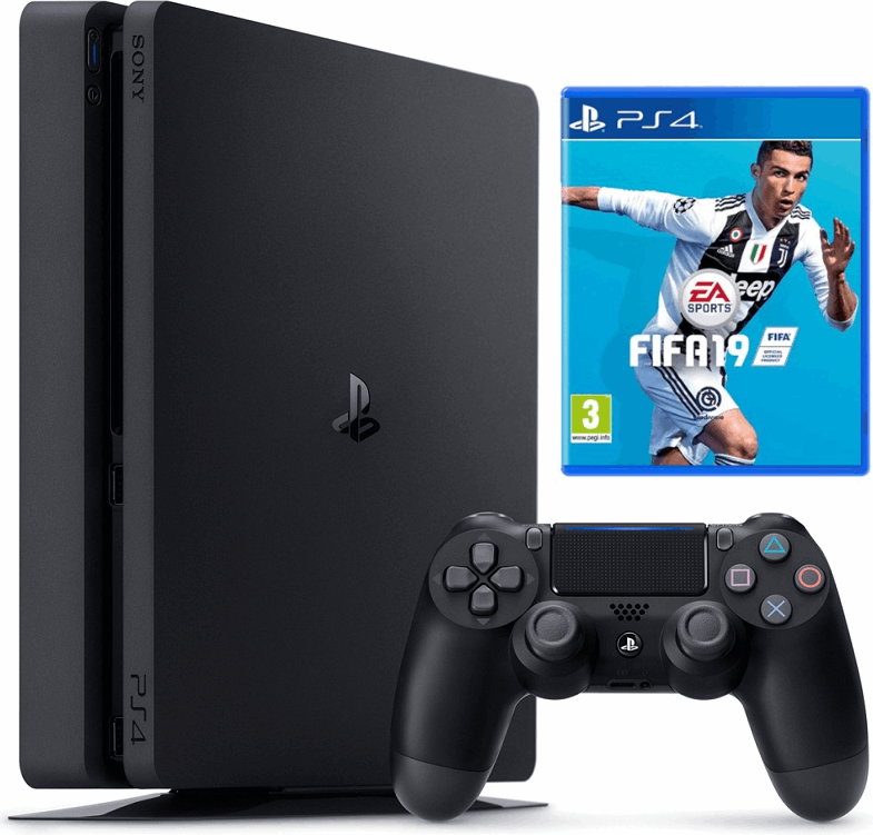 Sony PlayStation 4 Slim 500GB / zwart / FIFA 19