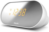 Philips AJ2000 - Wekkerradio - Wit Elegante wekkerradio met spiegelend display en dual alarm