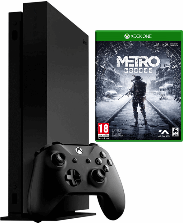 Microsoft Xbox One X 1TB / zwart / Metro Exodus