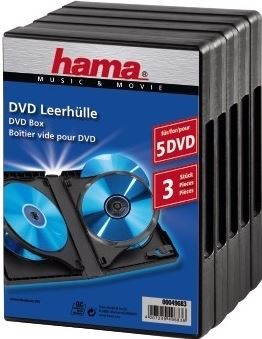 Hama DVD Box 6, Black, Pack - 5 pieces