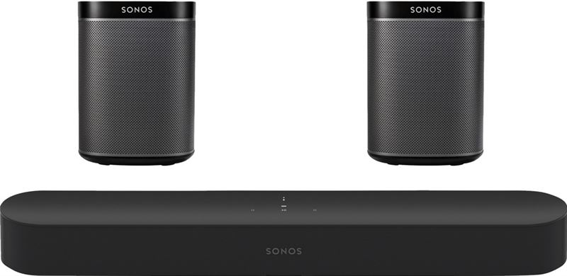 Sonos 5.0 Beam + Play:1 2x Zwart