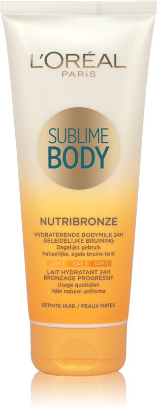 L'Oréal Sublime Body Nutribronze Hydraterende Bodymilk 24H Geleidelijke Bruining - Getinte Huid - 200 ml - Body Milk