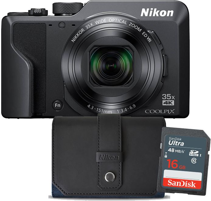 Nikon Coolpix A1000 Zwart + 16GB + Tas