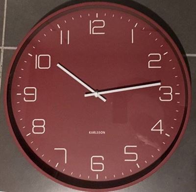 Grote waanidee Sentimenteel Bandiet Karlsson Wandklok 'Lofty' (warm rood) - Clocks klok kopen? | Kieskeurig.be  | helpt je kiezen