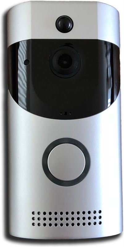 RealBell Draadloze deurbel met camera - Wi-Fi Video Deurbel - Inclusief oplaadbare batterijen - Waterbestendig zilver