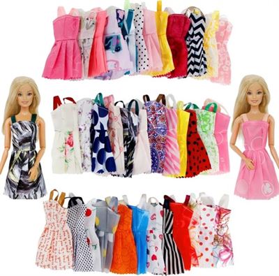 Fonkelnieuw PFBL Poppenkleertjes Geschikt voor Barbie Set van 12 jurkjes AX-87