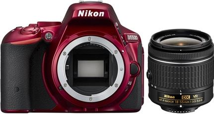 Nikon D5500 + AF-P 18-55mm VR zwart, rood