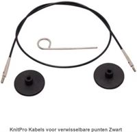 KnitPro Kabels voor verwisselbare punten Zwart 60 cm
