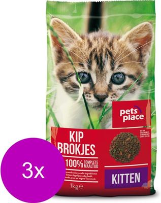 gastvrouw Rouwen Megalopolis Pets Place Kitten - Kattenvoer - 3 x Kip | Prijzen vergelijken |  Kieskeurig.nl