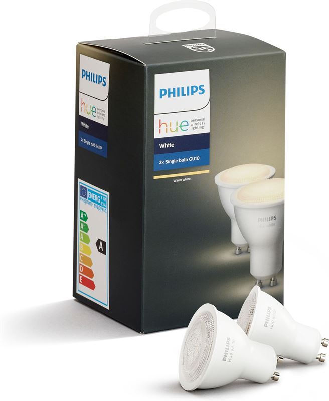 Philips 2 x GU10 Warm white light Dimmable Dual pack GU10
