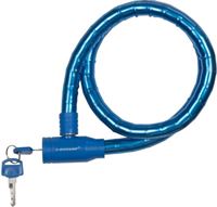 Dunlop kabelslot blauw met plastic coating 80 cm - Fietsslot voor motor/scooter/brommer/fiets