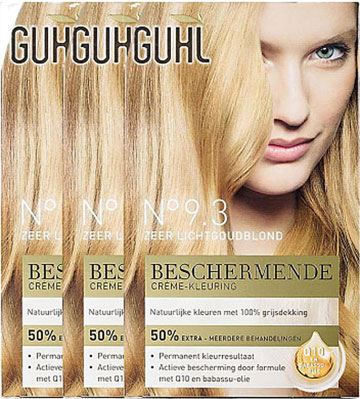 Betrokken metalen De Alpen GUHL Protecture Haarverf Beschermende Creme-kleuring 9.3 Zeer  Lichtgoudblond Voordeelverpakking | Prijzen vergelijken | Kieskeurig.nl