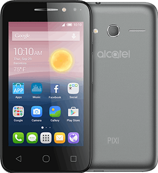 Alcatel PIXI 4 (4) 4 GB / zwart / (dualsim)