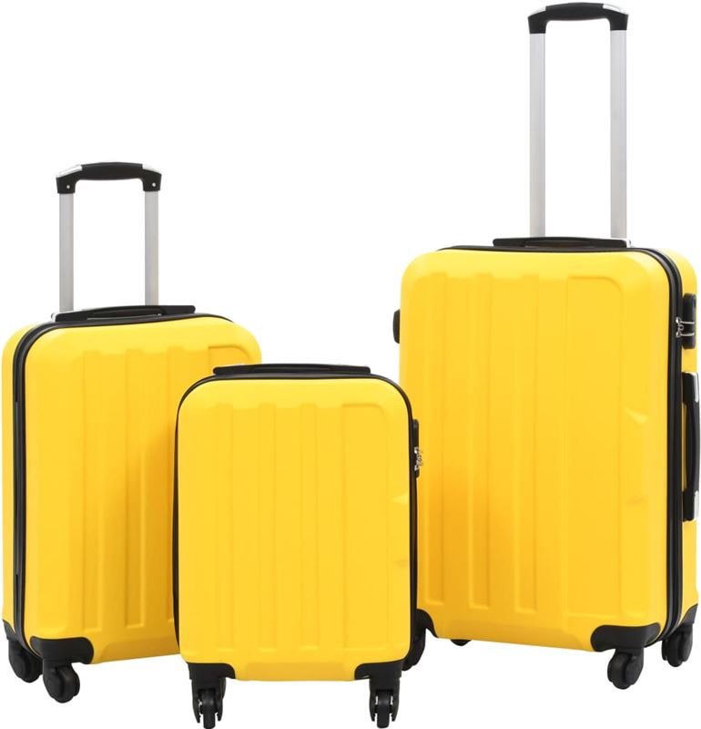 keuken vermomming Factureerbaar vidaXL 3-delige Harde kofferset ABS geel koffer en reistas kopen? |  Kieskeurig.nl | helpt je kiezen