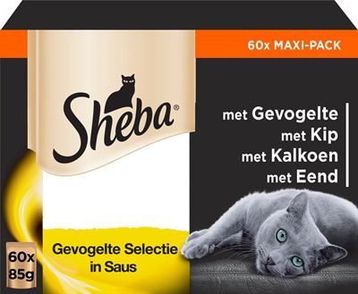 herwinnen Umeki Ademen Sheba Pouch in saus Gevogelte - Kat - Kattenvoer - 60 x 85 g  dierbenodigdheden kopen? | Kieskeurig.be | helpt je kiezen