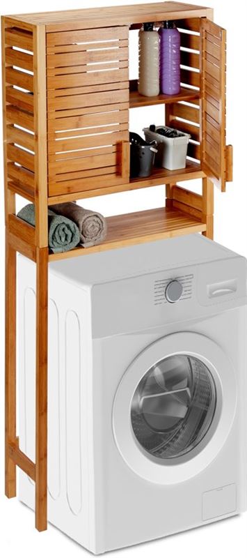 Beste Relaxdays wasmachinekast bamboe - ombouwkast voor wasmachine LK-79