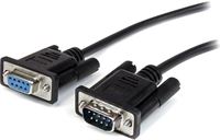 StarTech.com Zwarte straight-through DB9 RS232 seriële kabel M/F 3 m