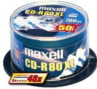 Maxell CD-R 80XL 48x 50pk Spindle